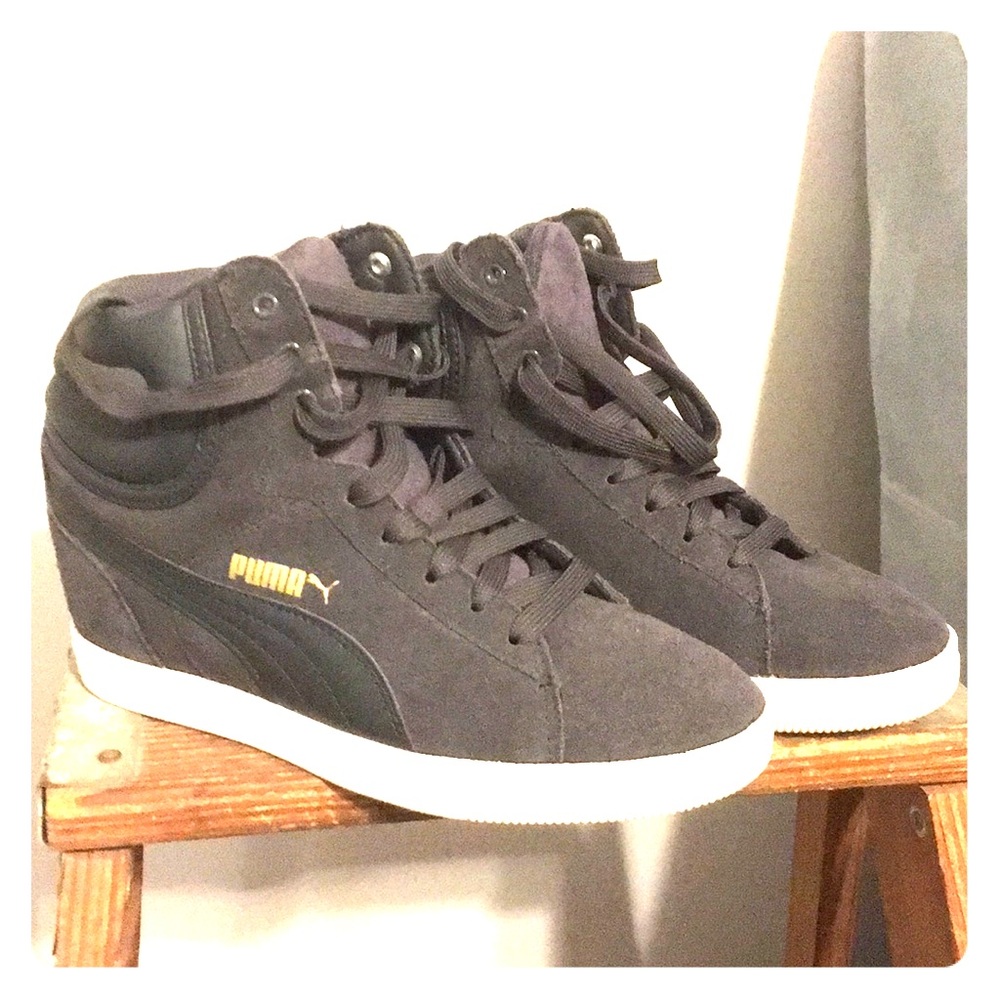 Puma suede wedge hightops